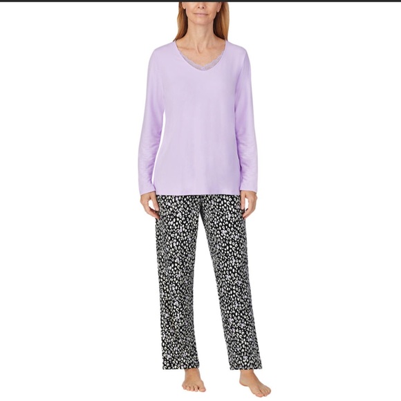 Anne Klein Cozy Jersey Pajama Set - Picture 1 of 5